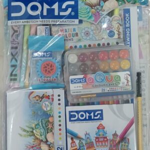 DOMS Painting Kit | Perfect Value Pack | Kit for School Essentials | Gifting Range for Kids | Combination of 9 Painting & Coloring Items Multicolor