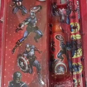 Kids Pencil Box Set with 2 Pencils, 1 Sharpener, 1 Eraser & 1 Glue | School Stationery Kit for Kids